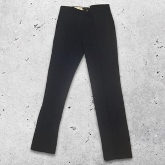 J.Crew Paley Pants Tailored Fit Elastic Waistband Italian Stretch Wool Black W 0 - Picture 1 of 11